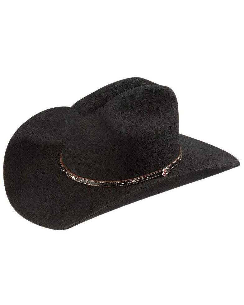 Justin 2X Black Hills Wool Hat, Black, hi-res