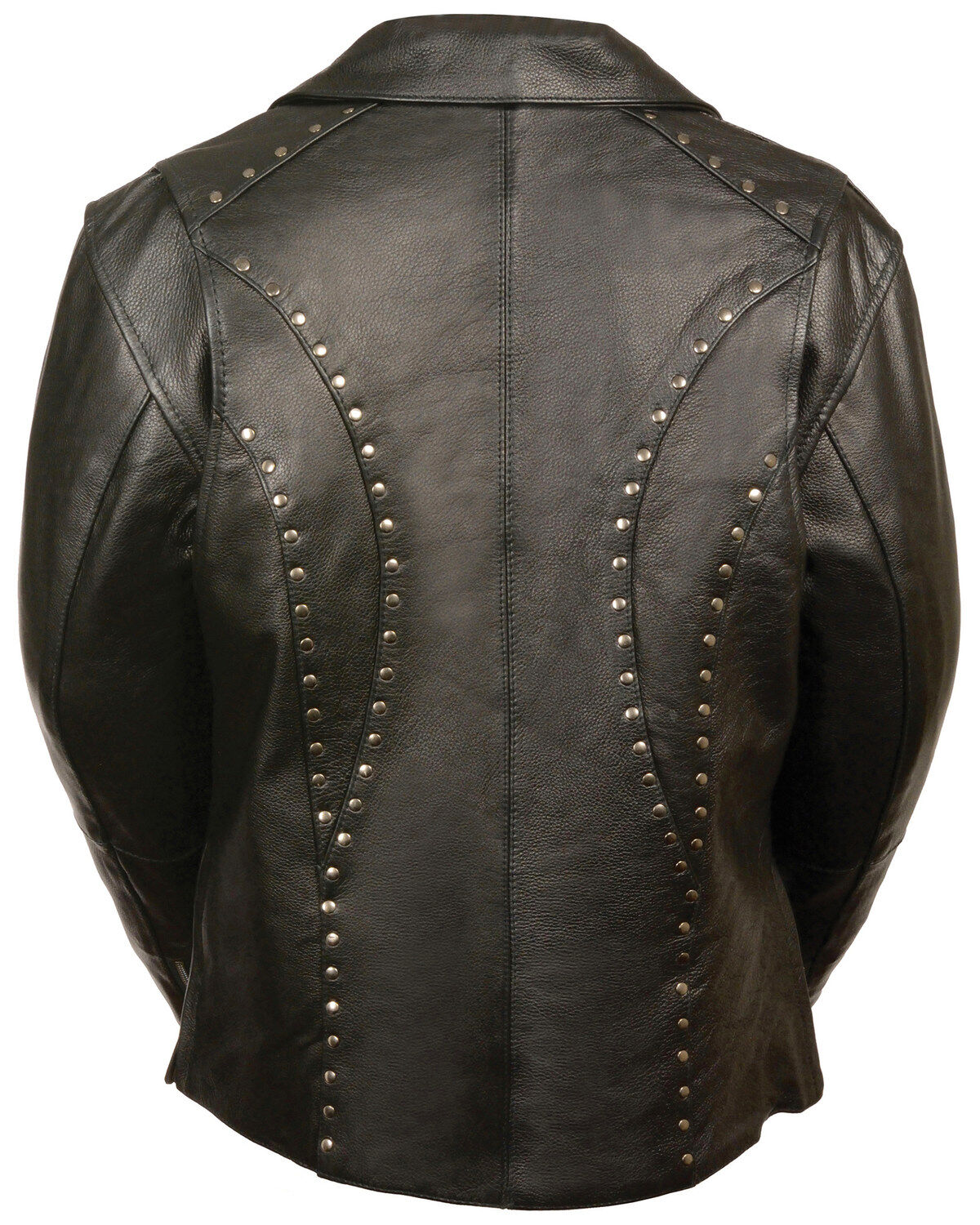 Image #3 - Milwaukee Leather Women's Classic Studded Motorcycle Leather Jacket, Black, hi-res
