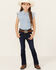 Image #3 - Shyanne Little Girls' Tulsa Dark Wash Bootcut Comfort Stretch Denim Riding Jeans, Dark Wash, hi-res