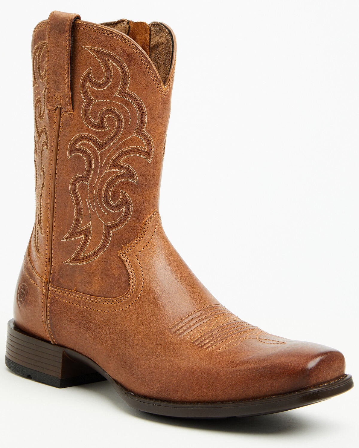 Ariat Men's Bodie Western Boots - Square Toe, Tan, hi-res