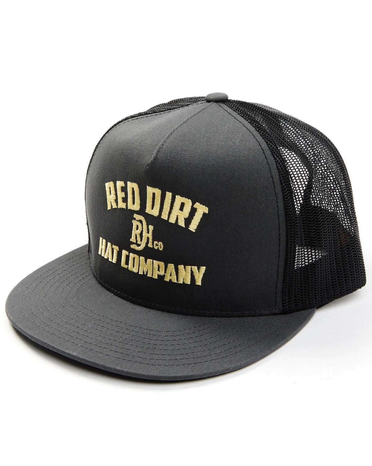 \'how hard can it be?boys do it\' Trucker Mesh Embroidered Letter Snapback Hat Cap Structured Trucker Mesh Hat Custom Colors Letter H Initial  main image 4