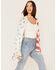 Image #2 - Cruel Girl Women's American Flag Tassel Kimono, , hi-res
