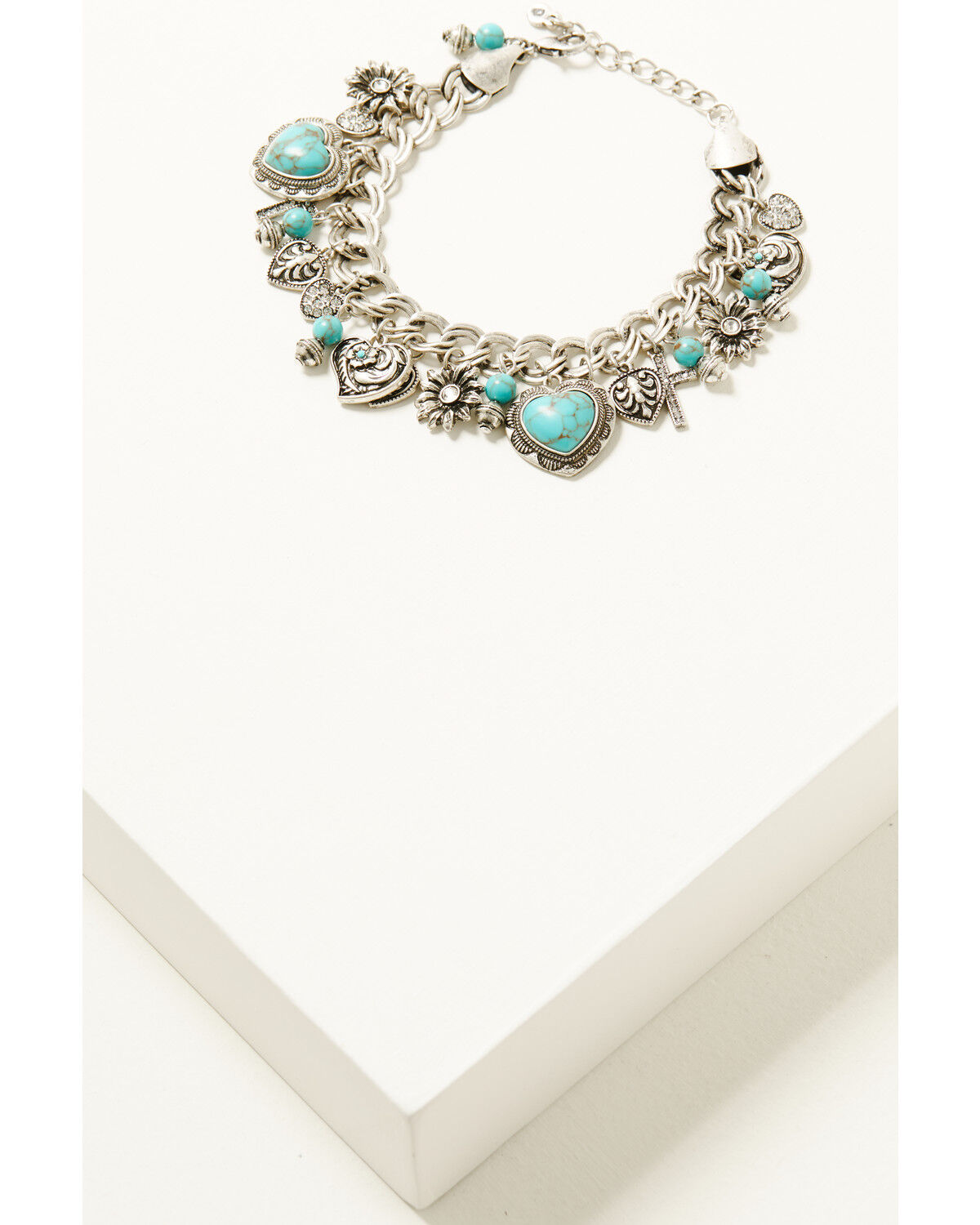 Image #1 - Shyanne Women's Wildheart Multi-Charm Bracelet, Turquoise, hi-res
