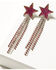 Idyllwind Women's Dangle Star Piedmont Earrings , Fuchsia, hi-res