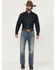Image #1 - Blue Ranchwear Men's Dorado Medium Wash Slim Straight Stretch Denim Jeans, Medium Wash, hi-res