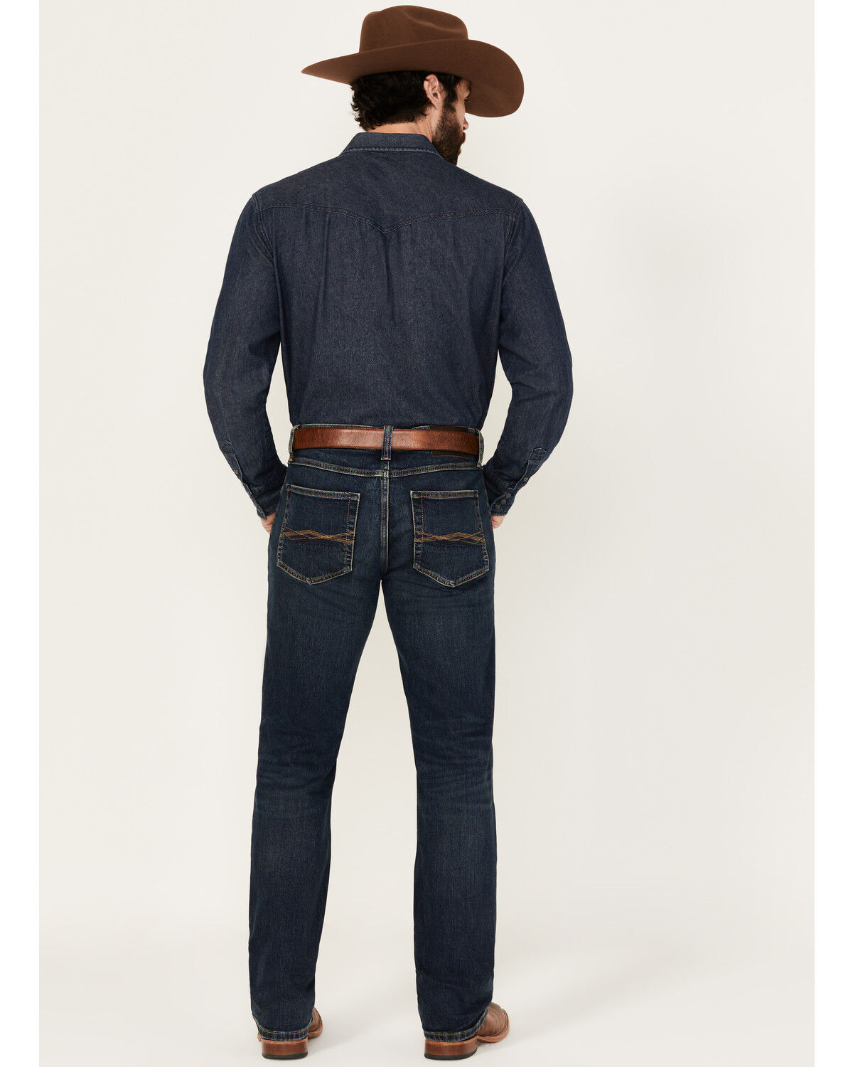 Image #3 - RANK 45® Men's Calico Wash Ambush Slim Straight Stretch Denim Jeans, Dark Wash, hi-res