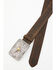 Image #2 - Cody James Men's Filigree Longhorn Leather Belt, Brown, hi-res