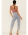 Image #4 - Wishlist Women's Acid Wash Tie Waist High Rise Jeans, Blue, hi-res