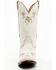 Image #4 - Shyanne Women's Byrdie Crack Embroidered Western Boots - Round Toe, Ivory, hi-res