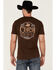 Cinch Men's Brown Logo Graphic Short Sleeve T-Shirt , Brown, hi-res