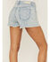 Image #4 - Rock & Roll Denim Women's Vintage Medallion Print Fray Hem Shorts, Light Blue, hi-res