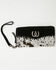 Image #1 - Idyllwind Women's Lyndale Double Horseshoe Hair-On Wallet, Black, hi-res