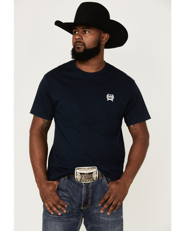 Cinch Men's Rodeo Brand Logo Graphic T-Shirt , Navy, hi-res
