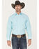 Image #1 - Rough Stock by Panhandle Men's Micro Stripe Stretch Long Sleeve Pearl Snap Shirt, , hi-res