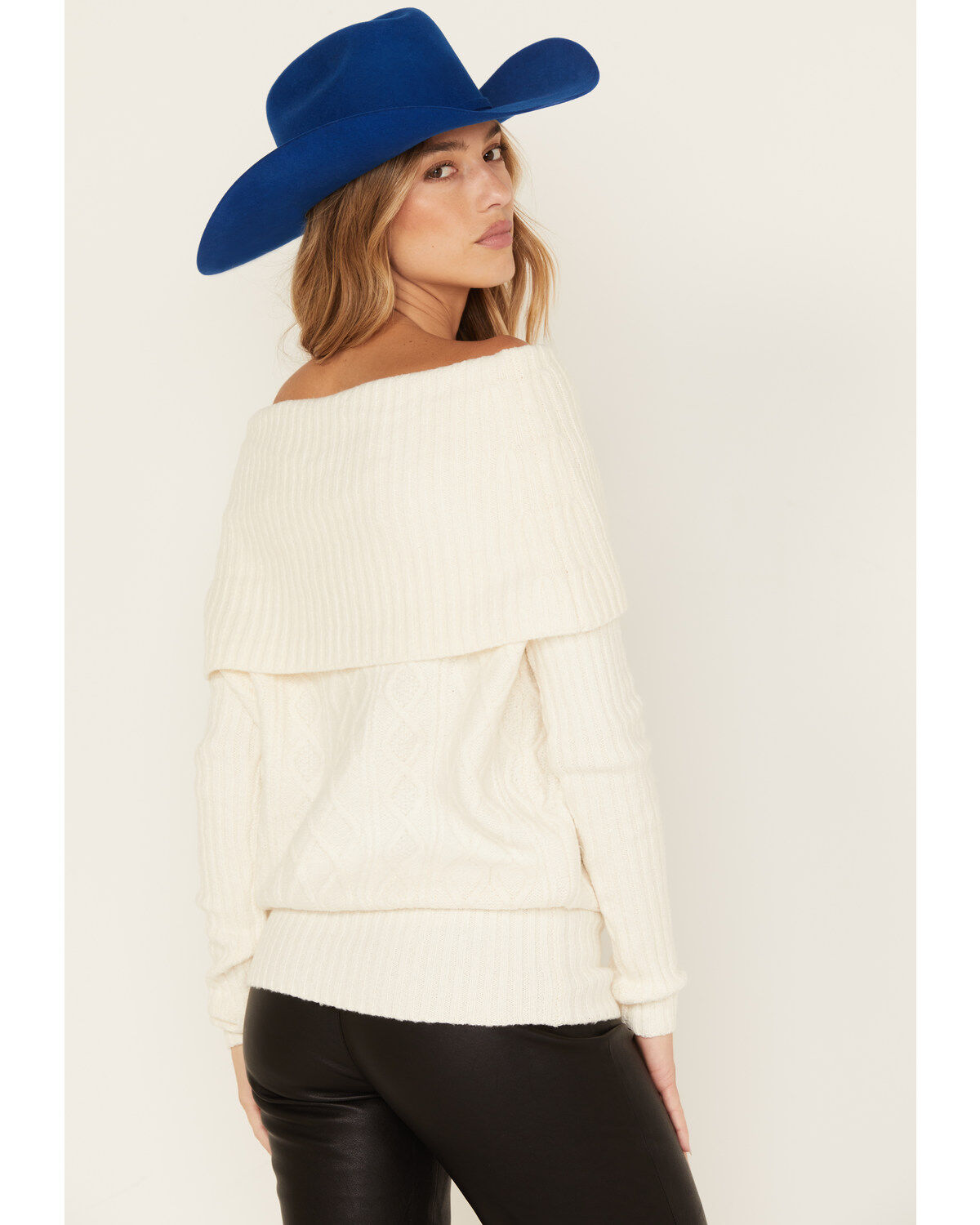 Image #4 - Shyanne Women's Off The Shoulder Cable Knit Sweater, , hi-res