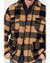 Cinch Men's Frontier Plaid Print Coat, Brown, hi-res