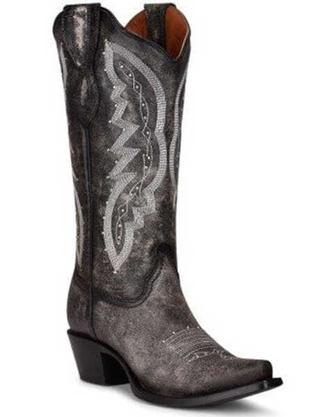 Circle G Women's LD Western Boots - Snip Toe, Black, hi-res