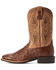 Image #2 - Ariat Men's Dagger Full-Quill Ostrich Exotic Western Boots - Broad Square Toe, Brown, hi-res