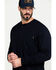 Hawx Men's FR Solid Long Sleeve Pocket Henley Work Shirt - Big , Navy, hi-res