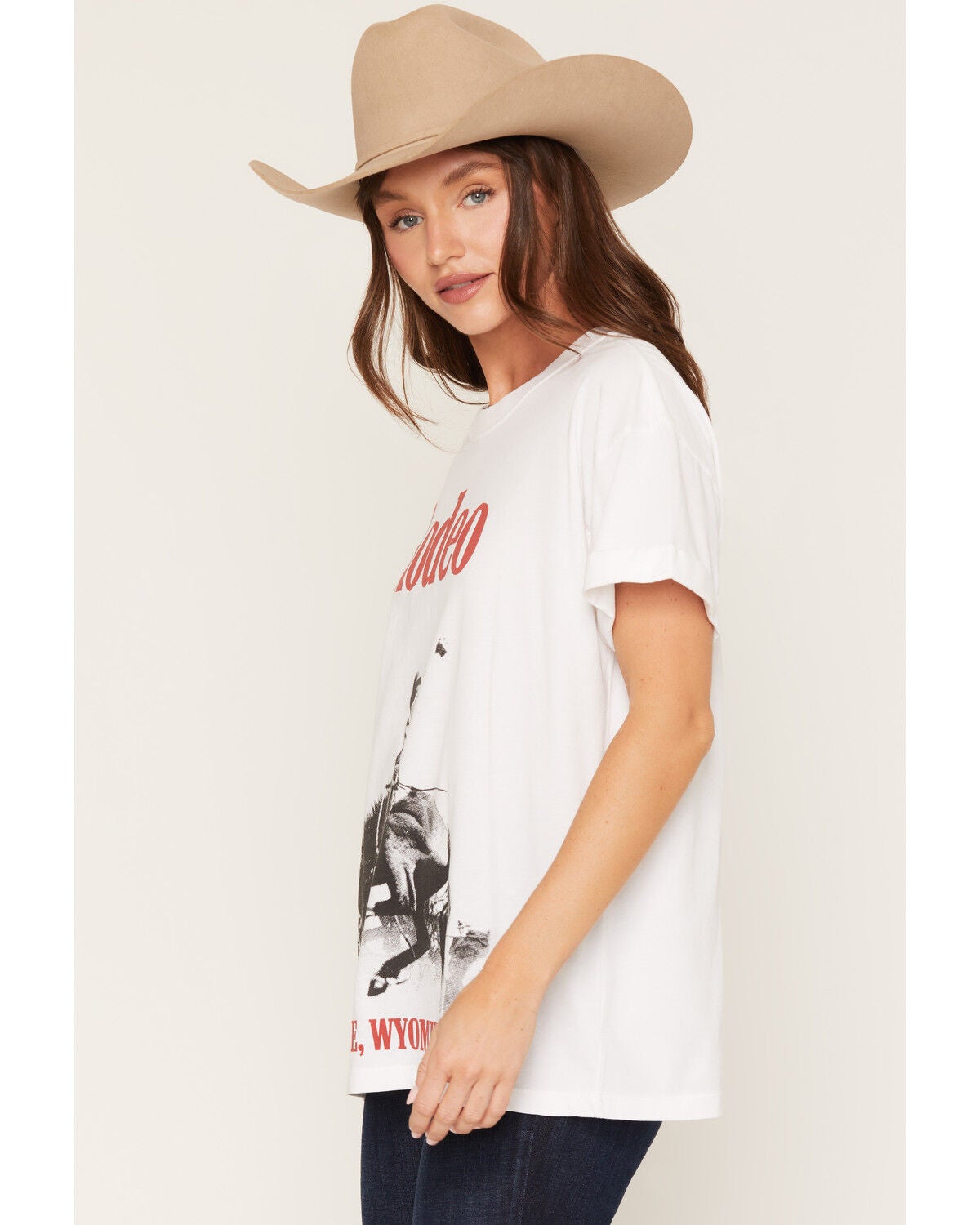 Image #2 - Girl Dangerous Women's Cheyenne Rodeo Short Sleeve Graphic Tee, White, hi-res
