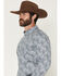 Image #2 - Cody James Men's Zeke Paisley Print Long Sleeve Button-Down Stretch Western Shirt, Blue, hi-res