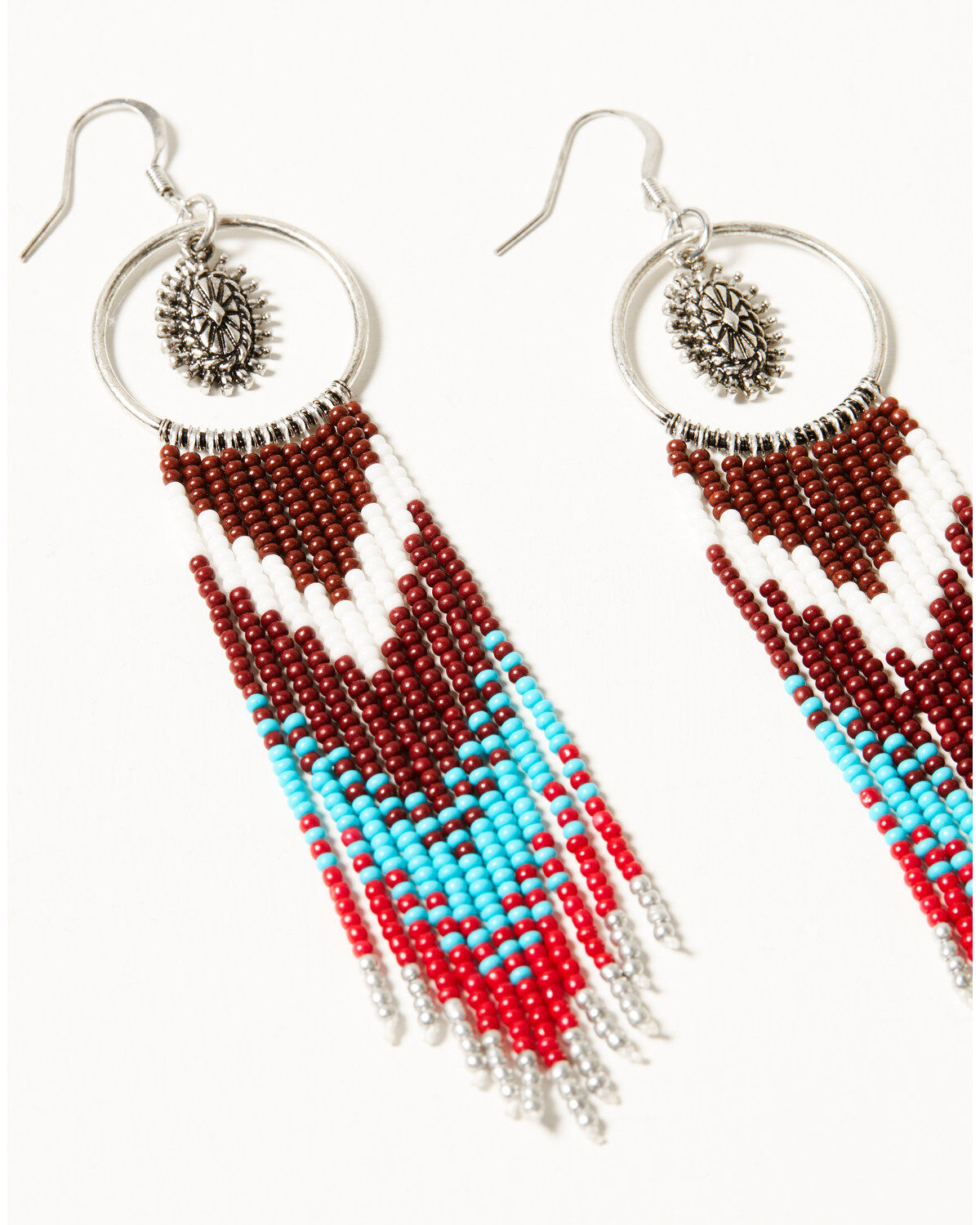 Image #2 - Idyllwind Women's Cezanne Antique Seed Bead Earrings, Silver, hi-res