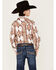 Rock & Roll Denim Boys' Southwestern Print Long Sleeve Stretch Western Snap Shirt, Natural, hi-res