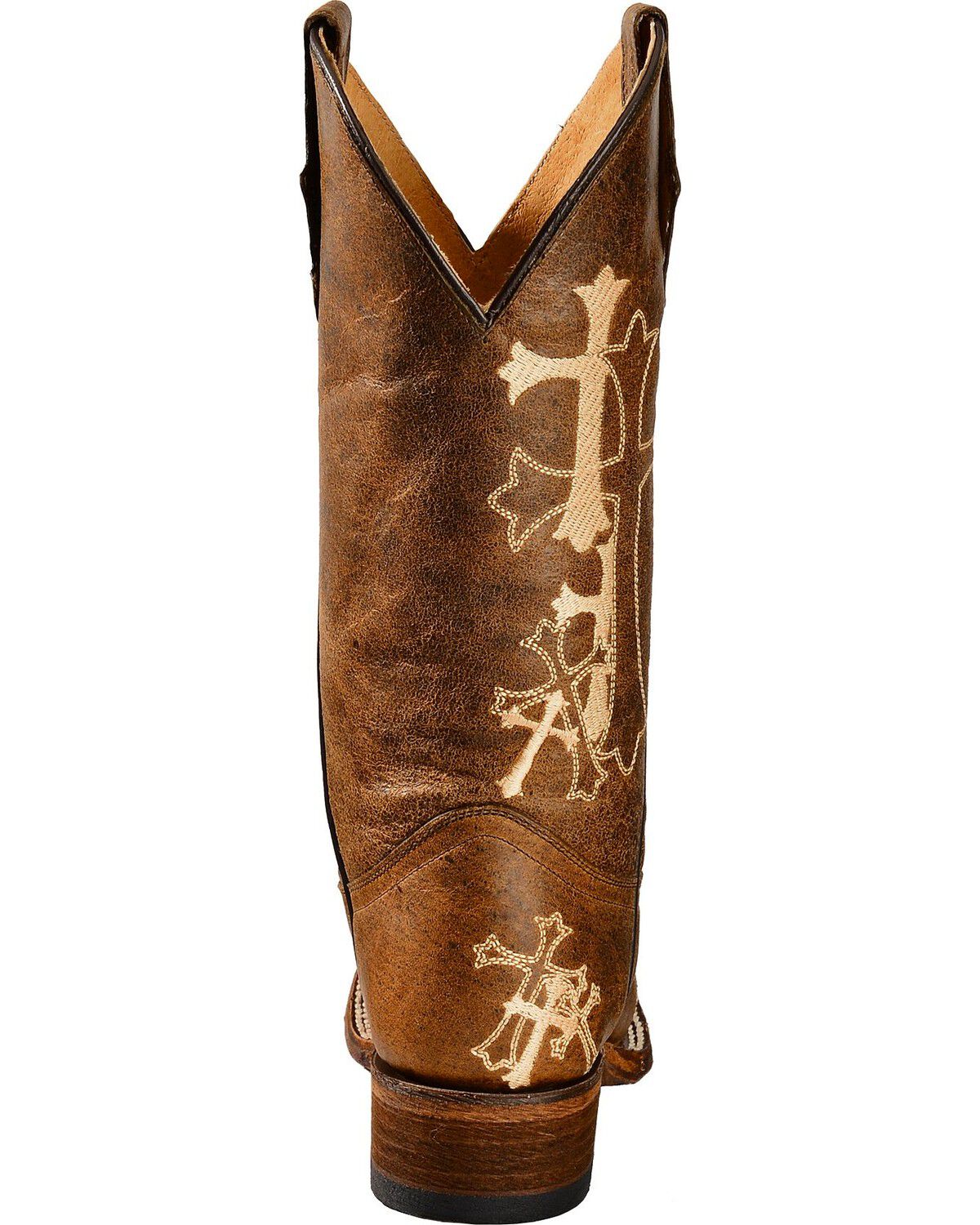 Image #7 - Circle G Women's Cross Embroidered Square Toe Western Boots, , hi-res