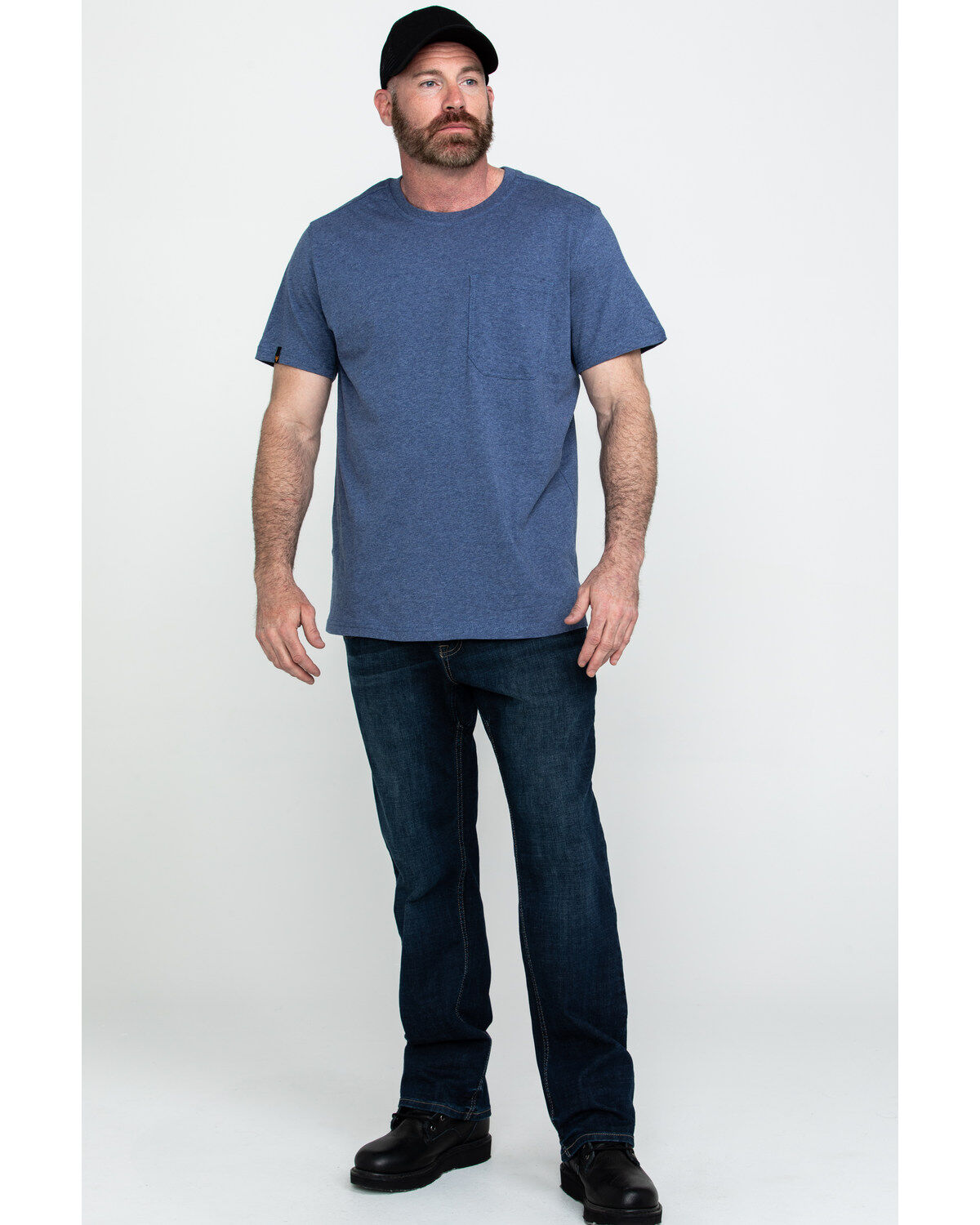 Image #6 - Hawx Men's Pocket Crew Short Sleeve Work T-Shirt - Tall, , hi-res
