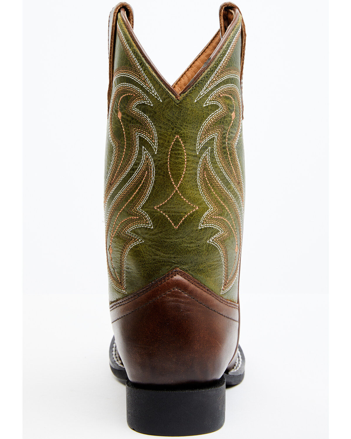 Image #5 - RANK 45® Boys' Kasey Western Boots - Broad Square Toe, Green, hi-res