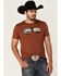 Image #1 - Dale Brisby Men's Sunglasses Graphic Short Sleeve Tee, Rust Copper, hi-res