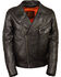 Image #1 - Milwaukee Leather Men's Side Set Belt Utility Pocket Motorcycle Jacket - 4X, Black, hi-res