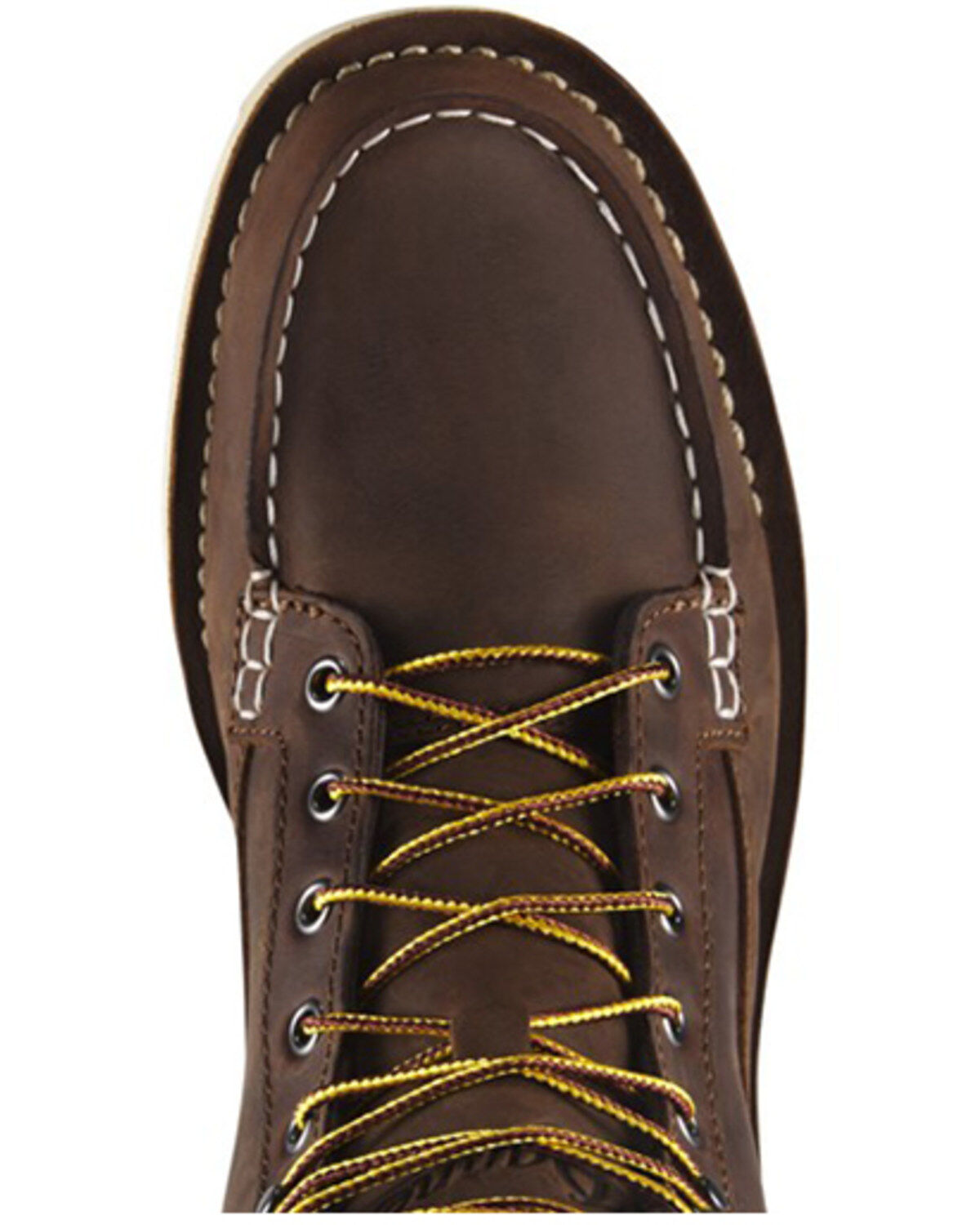 Image #4 - Danner Men's 6" Bull Run Moc Work Boots - Steel Toe, Brown, hi-res