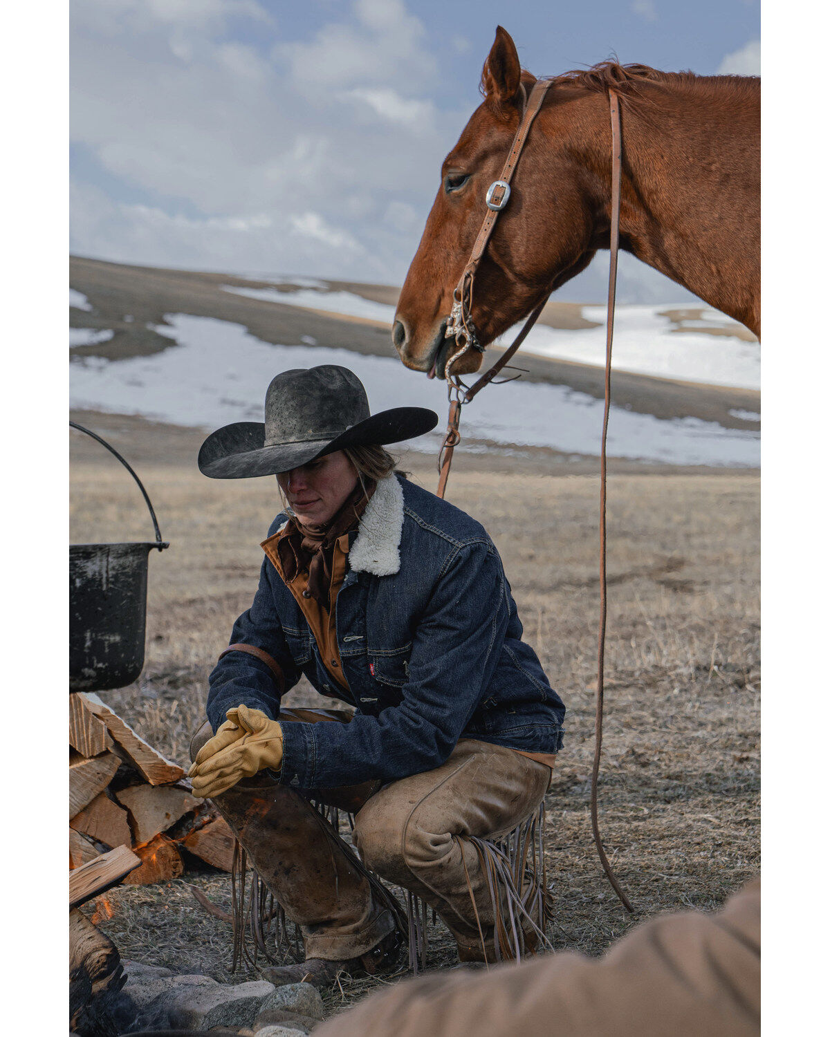 Levi's Women's Worn In Original Sherpa Trucker Jacket, Blue, hi-res