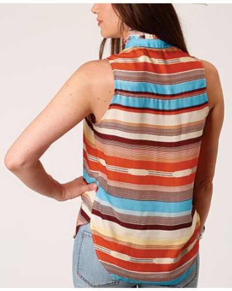 Image #2 - Stetson Women's Sunset Serape Striped Sleeveless Blouse , Multi, hi-res