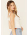 Image #5 - Bandit Brand Women's Keep Truckin Graphic Lace Trimmed Tank Top, White, hi-res