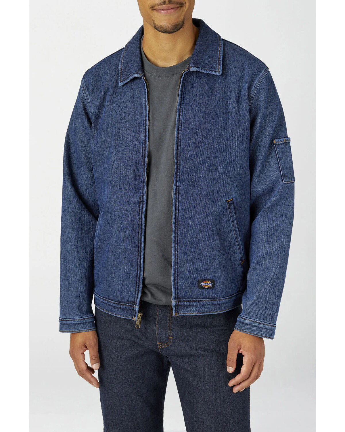 Image #1 - Dickies Men's Stonewashed TEMP-IQ Denim Warming Eisenhower Work Jacket, , hi-res