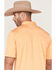 Cinch Men's ARENAFLEX Vertical Striped Short Sleeve Polo Shirt , Orange, hi-res