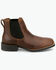 Image #2 - Justin Men's Norman Chelsea Boots - Broad Square Toe, Brown, hi-res