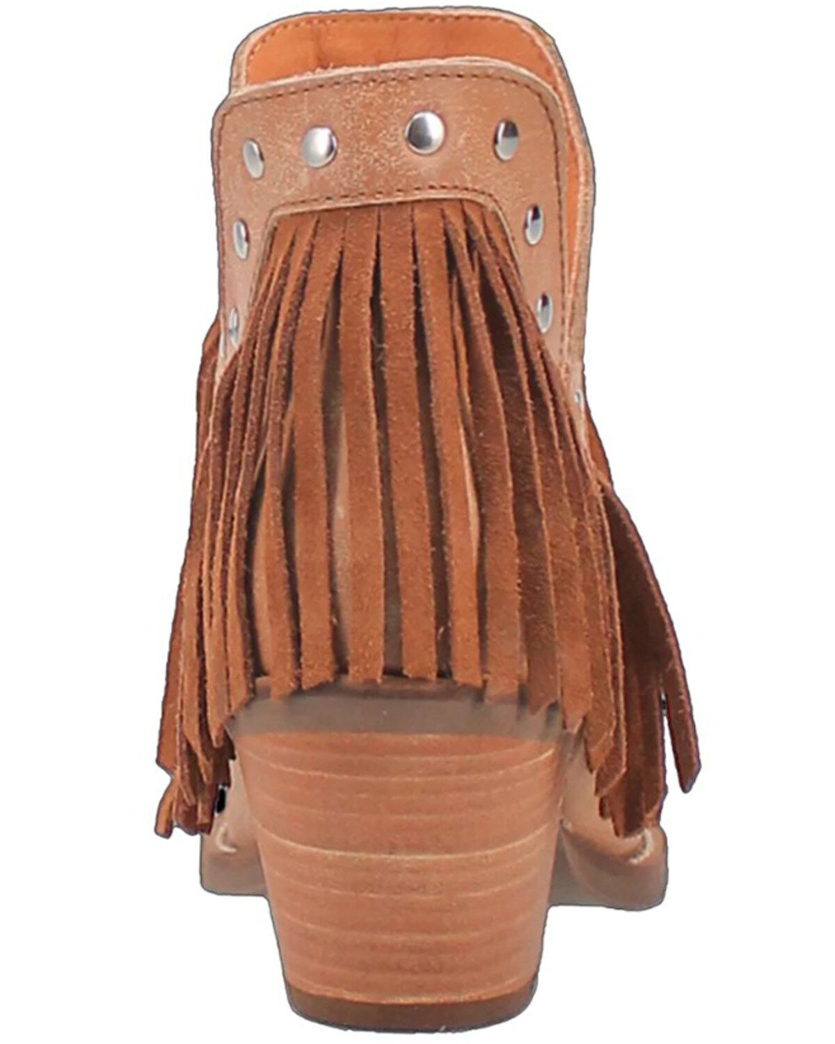 Image #5 - Dingo Women's Fine N' Dandy Leather Booties - Snip Toe, Caramel, hi-res
