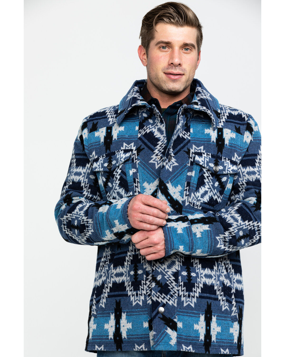 mens aztec wool jacket