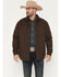 Image #1 - Cody James Men's Boone Quilted Flannel Lined Snap Shirt Jacket, Brown, hi-res
