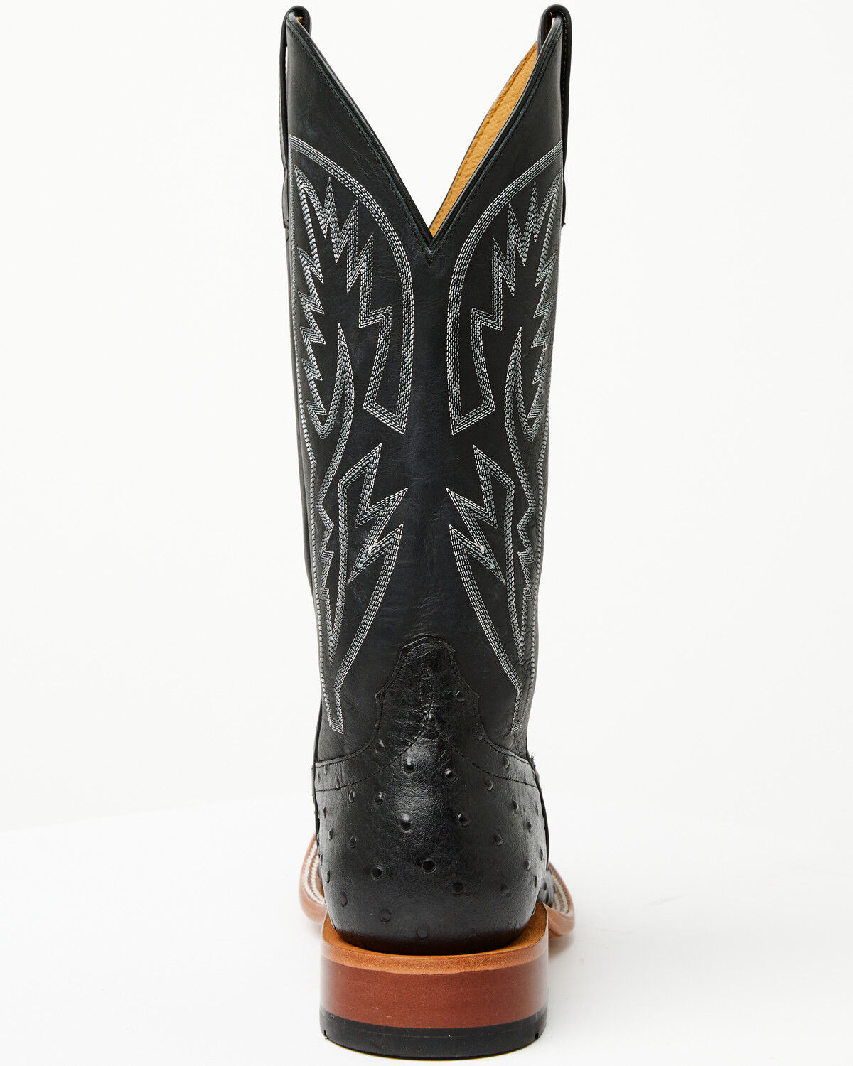 Image #5 - Horse Power Men's Boot Barn Exclusive Ostrich Print Tall Western Boots - Broad Square Toe, Black, hi-res