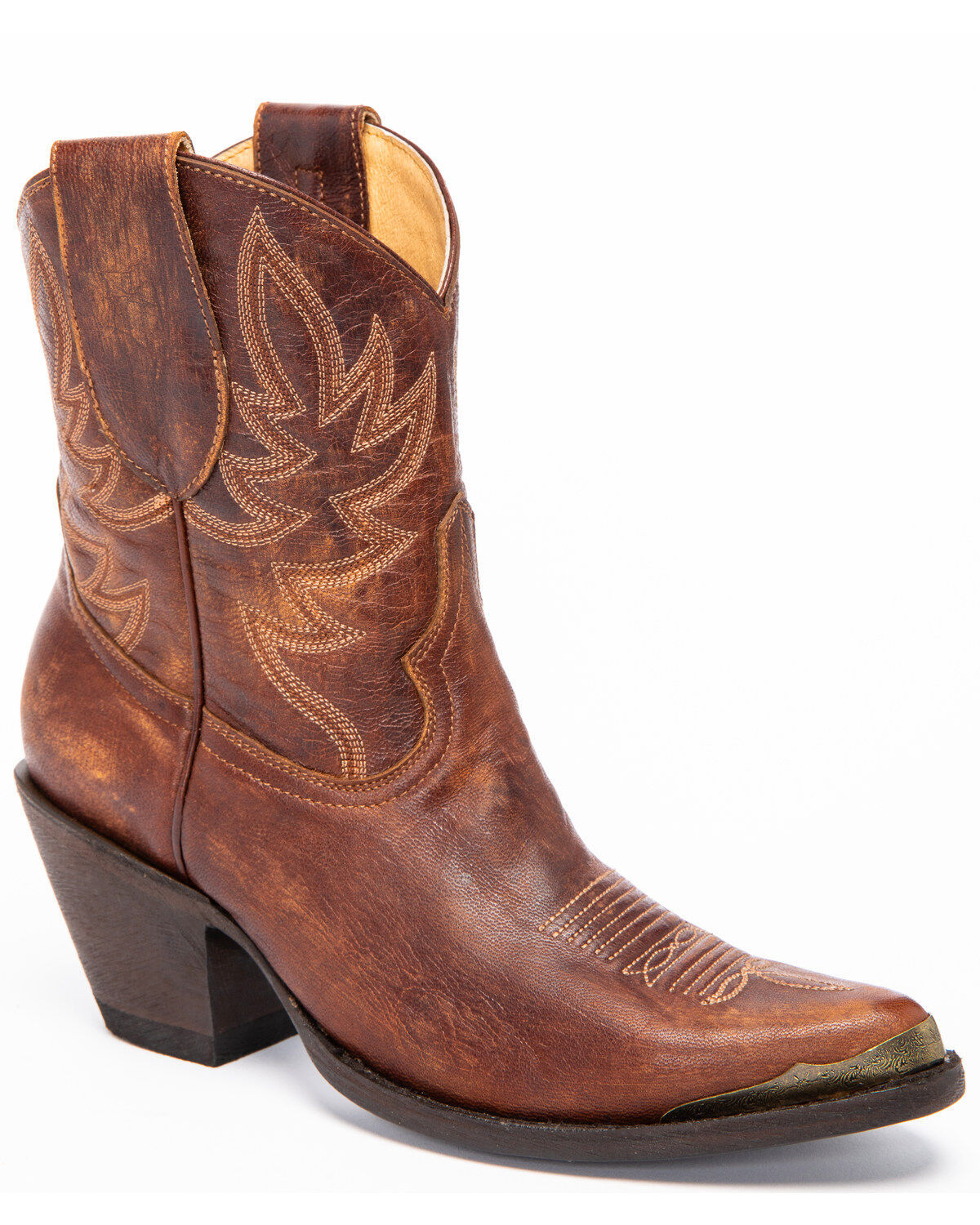 tan western ankle boots womens