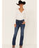 Image #1 - Wrangler Women's Aura Jennifer Dark Wash Bootcut Jeans, Blue, hi-res