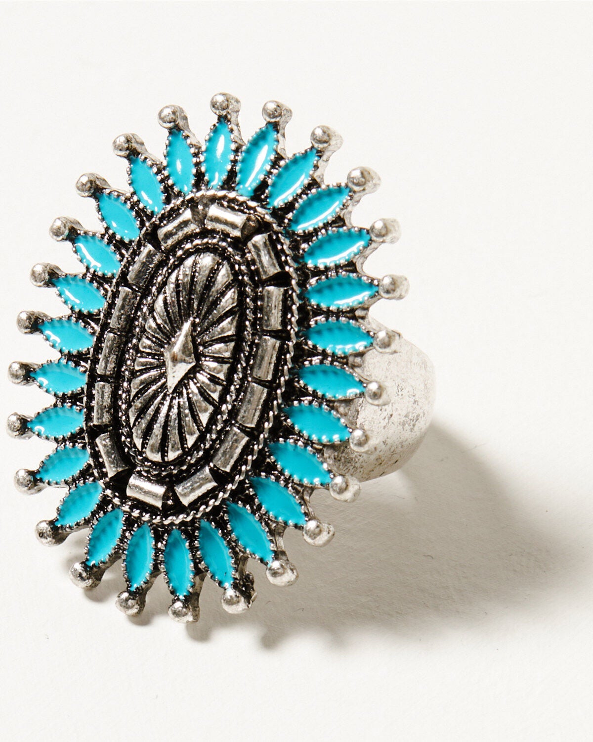 Idyllwind Women's Abbey Antique Concho Statement Ring, Turquoise, hi-res