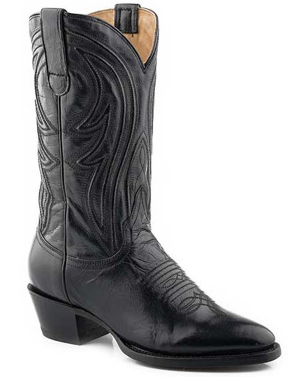 Stetson Women's Nora Western Boots - Round Toe, Black, hi-res