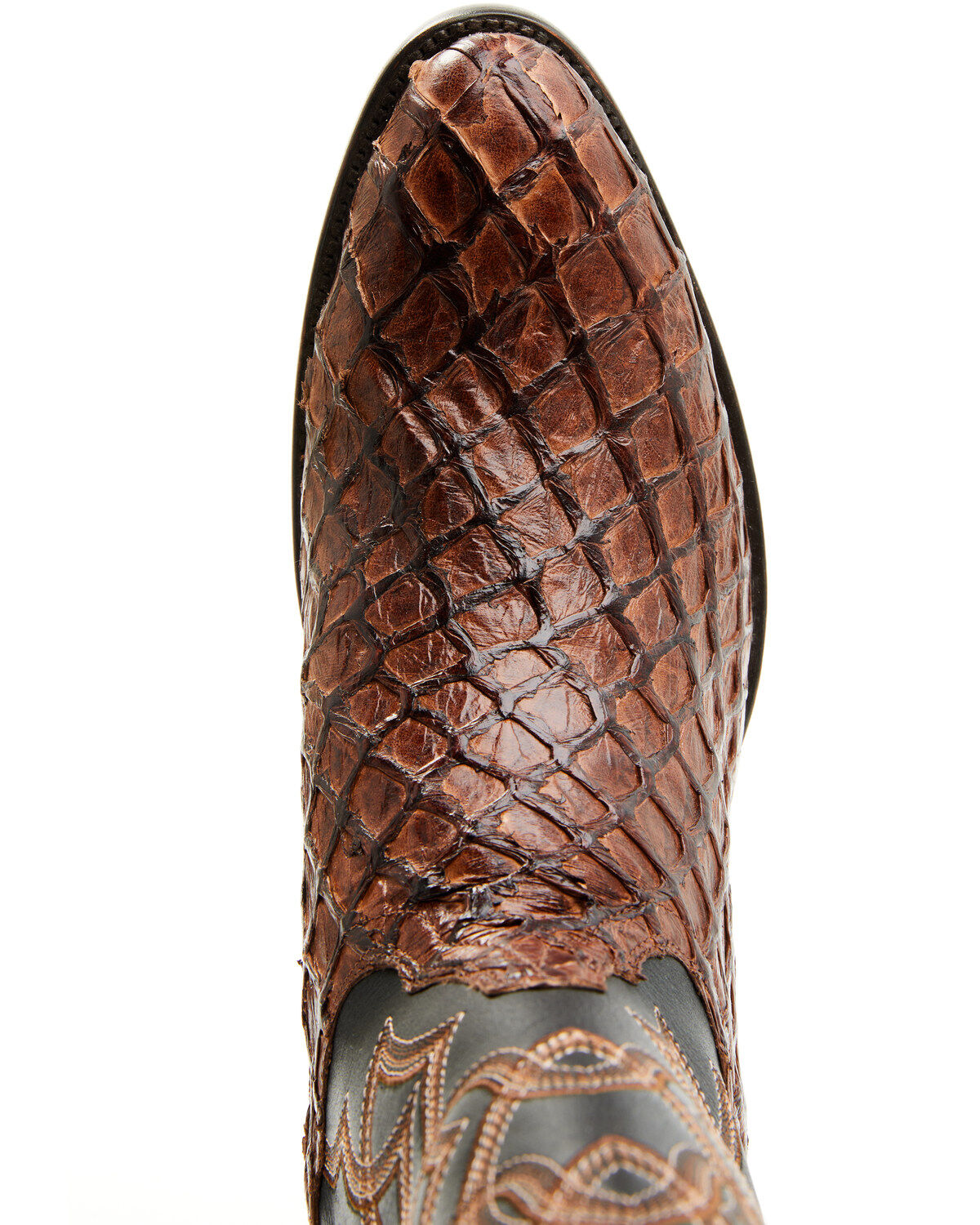 Image #6 - Cody James Men's Exotic Pirarucu Western Boots - Round Toe, Dark Brown, hi-res