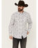Image #1 - Moonshine Spirit Men's Empire Paisley Print Long Sleeve Snap Western Shirt, White, hi-res