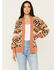 Image #1 - Cruel Girl Women's Southwestern Striped Eyelash Cardigan, Yellow, hi-res
